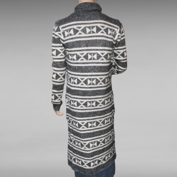 Show Me Your Mumu Women's Extra Small Trench Cardigan Nordic Knit - Picture 4 of 10